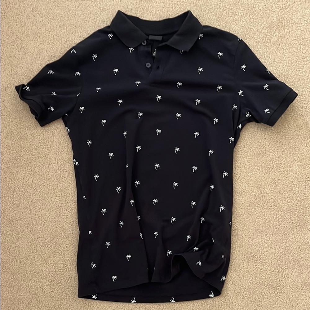 H&M Black and White Polo Shirt Classic Design
